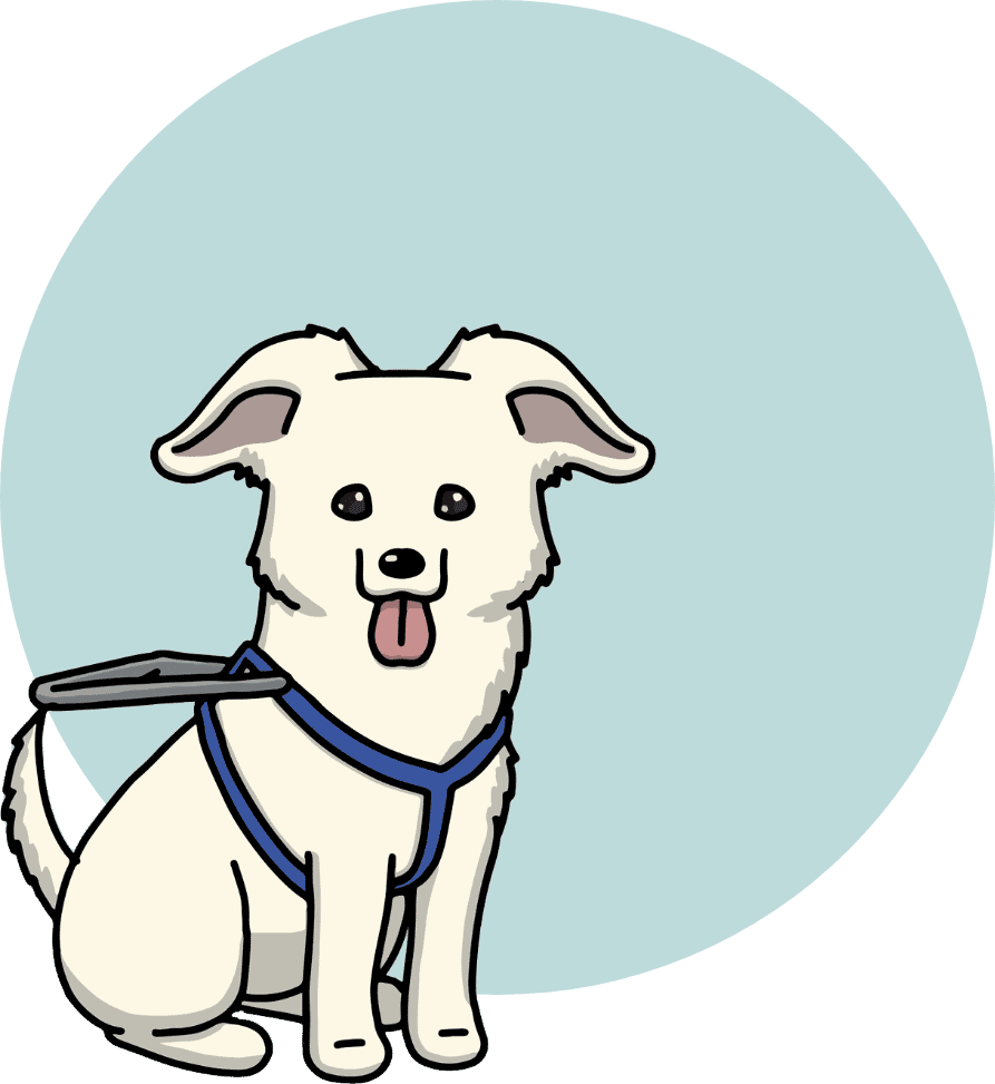 Illustration d'un chien guide